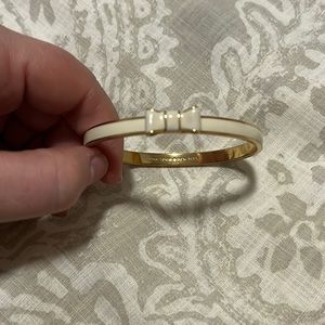 Kate Spade Cream & Gold Bow Bangle
